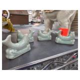 Four Ceramic Chopstick Rests