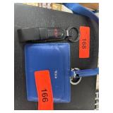 TUMI Leather Key Fob and ID Card Holder