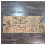 1850 Cochituate Bank One Dollar Note