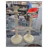 Ivory-Colored Decorative Candle Holders