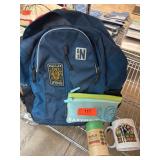 Nautica Blue Backpack With Zoo-Themed Items