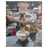 Decorative Glass Hurricane Lamp With Metal Base