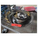 Hammered Metal Bowls with Gold-Toned Accents