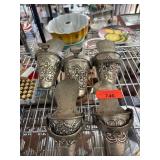 Six Ornate Metal Wall-Mounted Holders