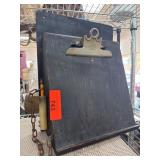 Vintage Wooden Clipboard with Chain