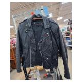 Wilsonï¿½s Black Leather Motorcycle Jacket