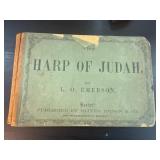 Antique The Harp of Judah, 1863 Sacred Music Book