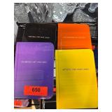 Four Sealed Journals With Titles