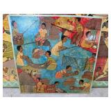 Painting Depicting Rural Life by T Chirwa