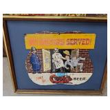 Framed Cookï¿½s Beer Advertising Sign