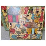 Traditional Village Scene by T. Chirwa