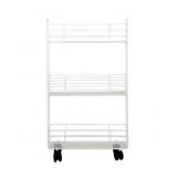 3-Tier Slim Metal Mesh Rolling Storage Cart