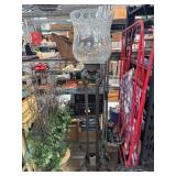 Tall Metal Floor Lamp With Glass Shade