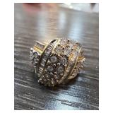 Sterling Silver Size 7 Ring with Stones