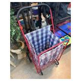 Red Folding Cart With Liner