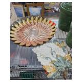 Decorative Plates and Grape-Themed Wall Art