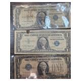 Three $1 Silver Certificates, Funny back star