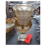 Decorative Vase with Gold-Tone Bacchus Accents