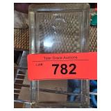 Clear Glass Trinket or Soap Dish with Marking