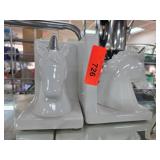 Ceramic Unicorn Bookends by Beriwinkle