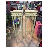 Painted Distressed Wooden Plant Stands