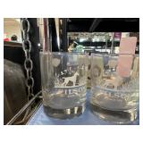 Two Filson Etched Glasses