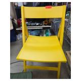 Bright Yellow Wooden Folding Chair
