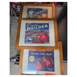 Three Apple-Themed Framed Prints
