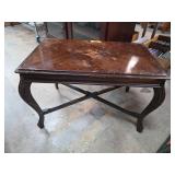 Wooden Table with Cross-Stretcher Base