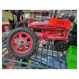 Hubley Red Cast Iron Tractor Toy