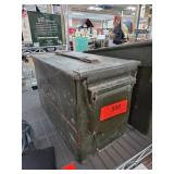 Military-Style Green Metal Ammo Box