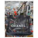 Chanel Paris Black Mesh Tote Bag