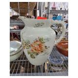 Floral Ceramic Pitcher With Handle