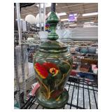 Hand-Painted Wooden Lidded Jar Costa Rica?