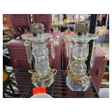 Vintage Lamps With Prisms