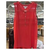 Charming Charlie Sleeveless Coral Blouse