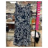 Haani Blue and White Sleeveless Dress