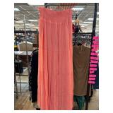 Coral Smocked Strapless Dress by J. Gee