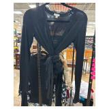 Cache Black Tie-Front Cardigan