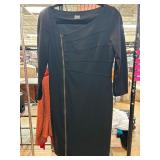 Muse Black Dress with Asymmetric Zipper Front