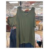Urban Coco Green Cold Shoulder Top