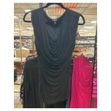 Express Black Sleeveless Ruched Top