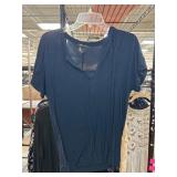 MNG Basics Navy Blue Short Sleeve Top