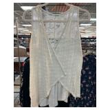 Maurices White Lace Knit Tank Top