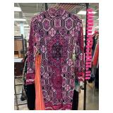 Pink and Purple Geometric Patterned Dress