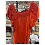 J.Crew Womenï¿½s Orange Square-Neck Top