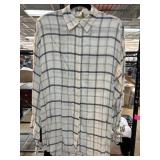 Gianni Bini White Checkered Button-Up Shirt