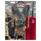 Venus Multicolor Paisley Long-Sleeve Dress