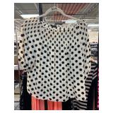 BLVD White Polka Dot Blouse