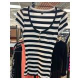 G by Guess Black and White Striped Top
